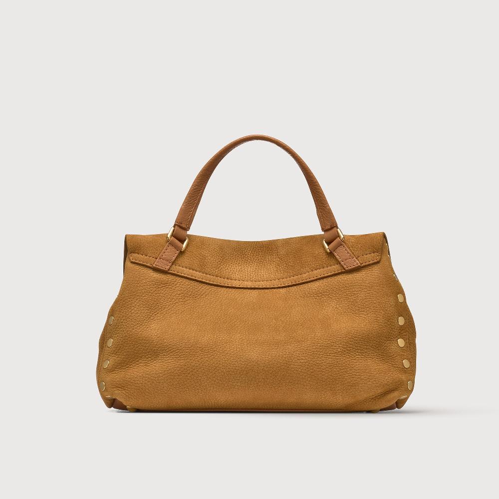 Zanellato BORSA POSTINA® SMALL IN PELLE NABUK BROWN BRANDY | Zanellato Italia