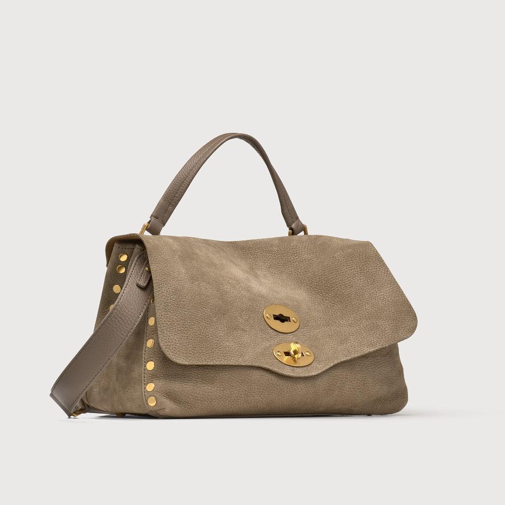Zanellato BORSA POSTINA® SMALL IN PELLE NABUK GREY VOLTOLINA | Zanellato Nuovo