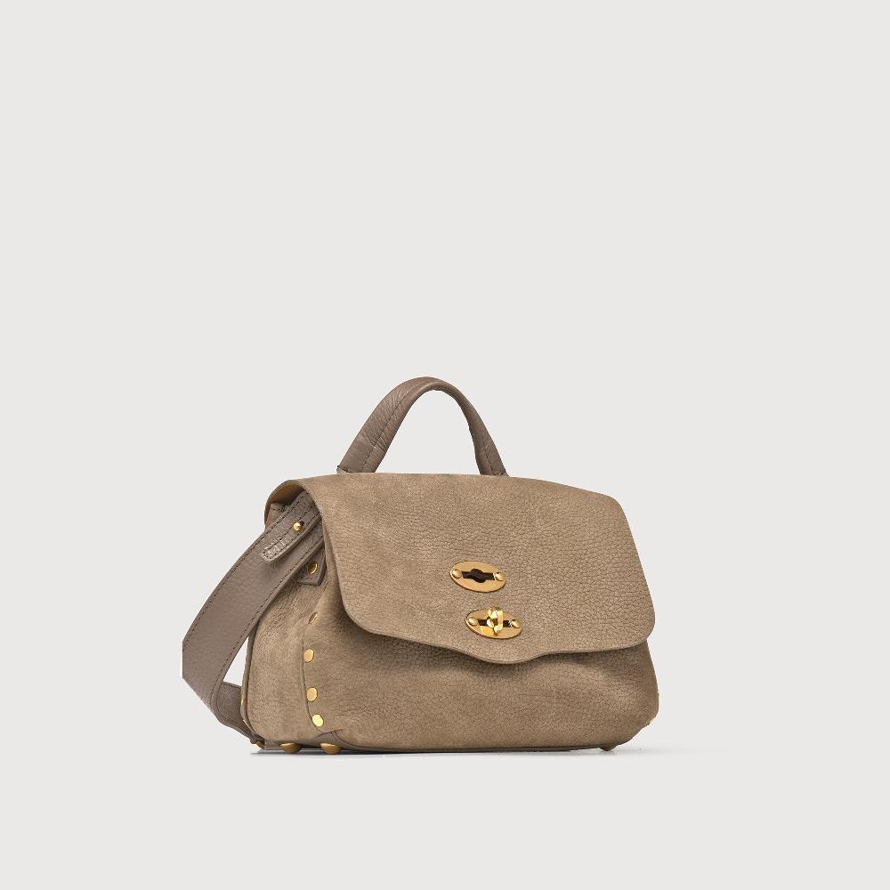 Zanellato BORSA POSTINA® BABY IN PELLE NABUK GREY VOLTOLINA | Zanellato Qualità