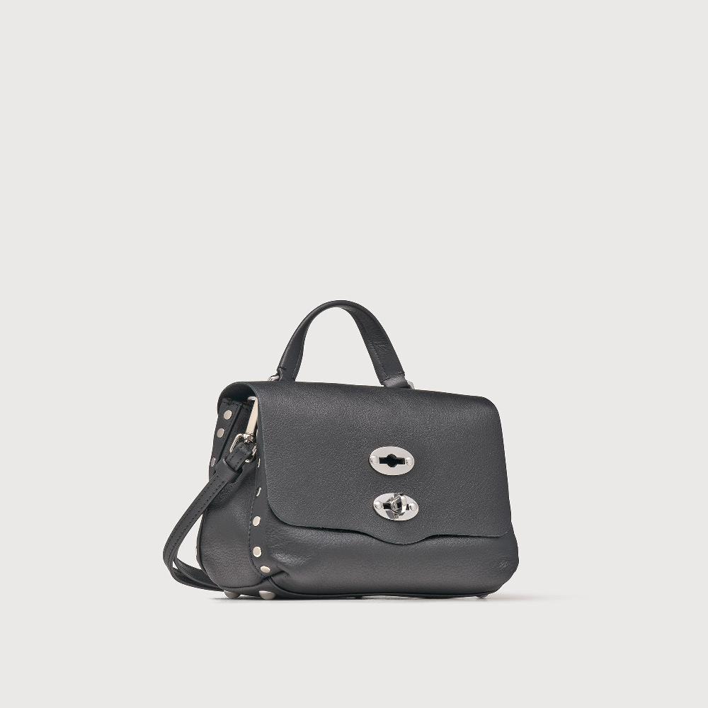Zanellato BORSA POSTINA® BABY IN PELLE LISCIA BLACK NERO | Zanellato Qualità Garantita