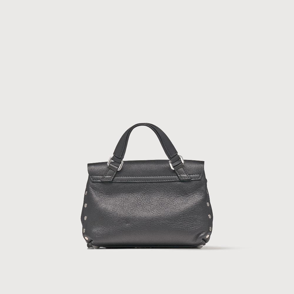 Zanellato BORSA POSTINA® BABY IN PELLE LISCIA BLACK NERO | Zanellato Qualità Garantita