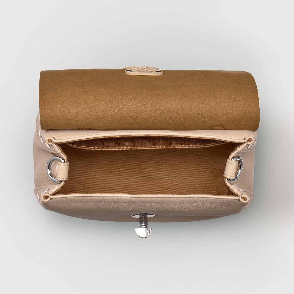 Zanellato BORSA POSTINA® BABY IN PELLE LISCIA BEIGE BLOOM | Zanellato Acquista Ora