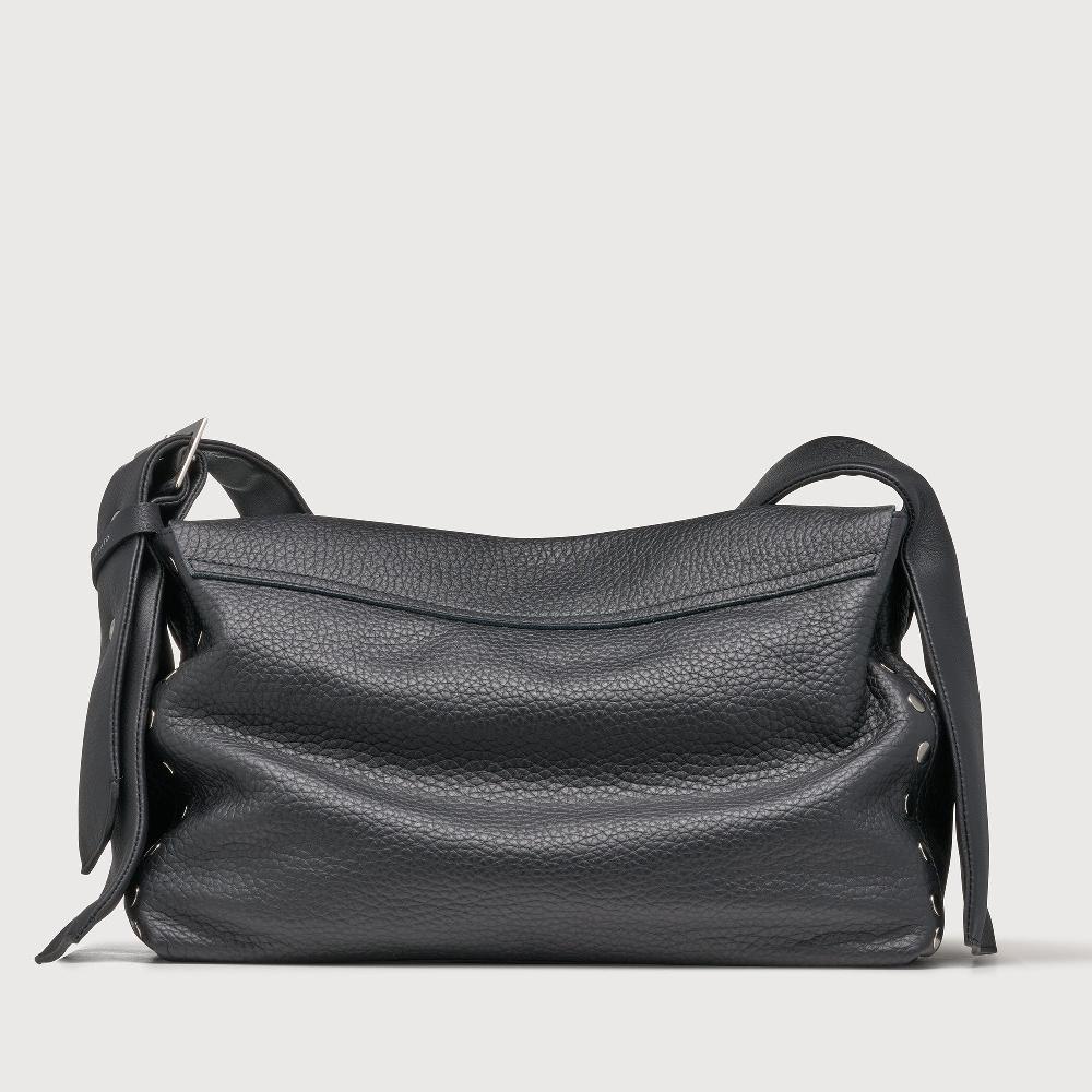 Zanellato BORSA POSTINA® MEDIUM IN PELLE MARTELLATA BLACK NERO | Zanellato Consegna Veloce