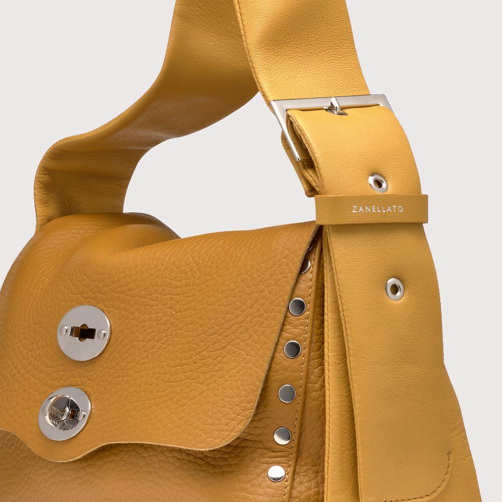 Zanellato BORSA POSTINA® SMALL IN PELLE MARTELLATA YELLOW GIALLONE | Zanellato Offerta speciale