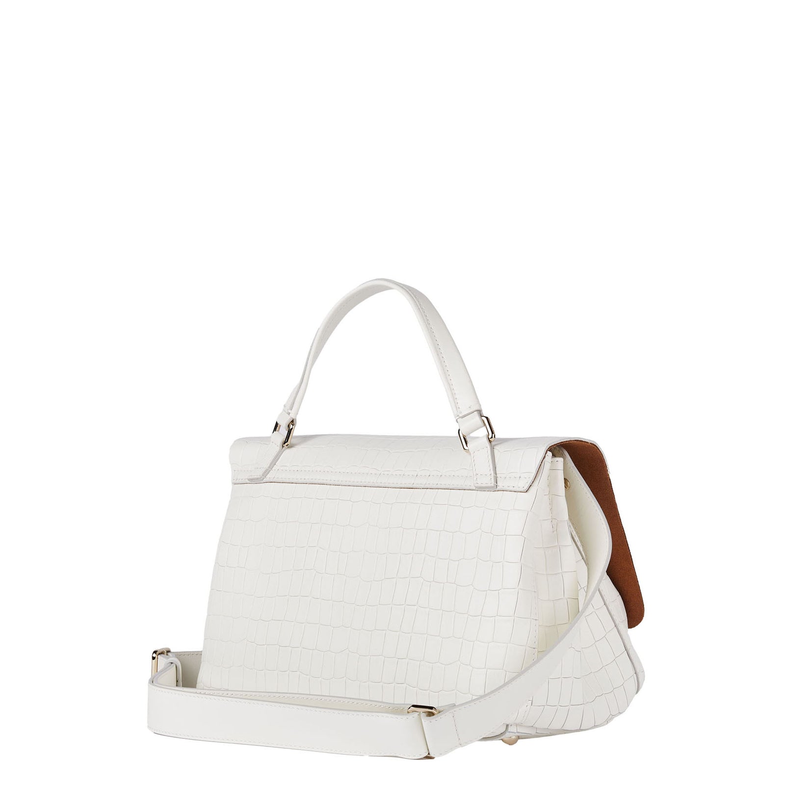 Zanellato BORSA POSTINA® SMALL IN PELLE STAMPATA WHITE LINO 21 | Zanellato Prezzo Ridotto