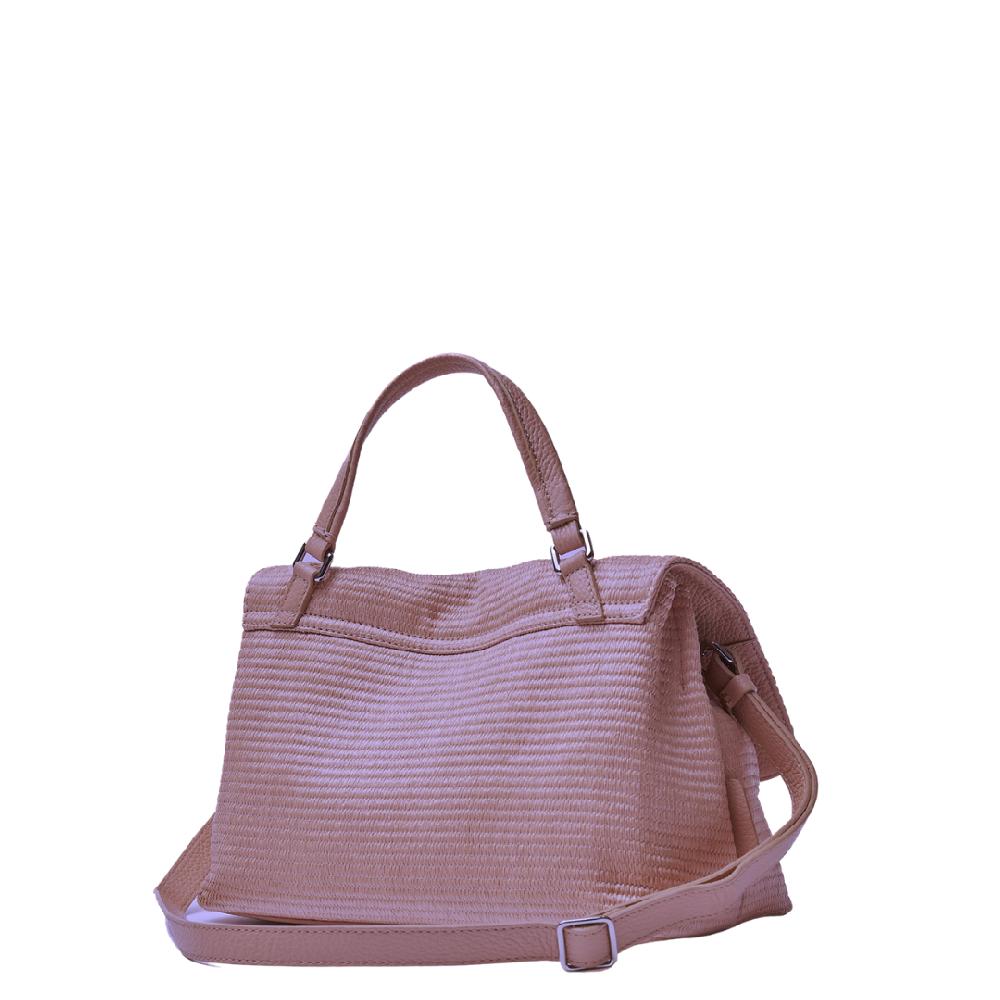 Zanellato BORSA POSTINA® SMALL IN TESSUTO PAGLIA VIOLET MODENA | Zanellato Sottocosto