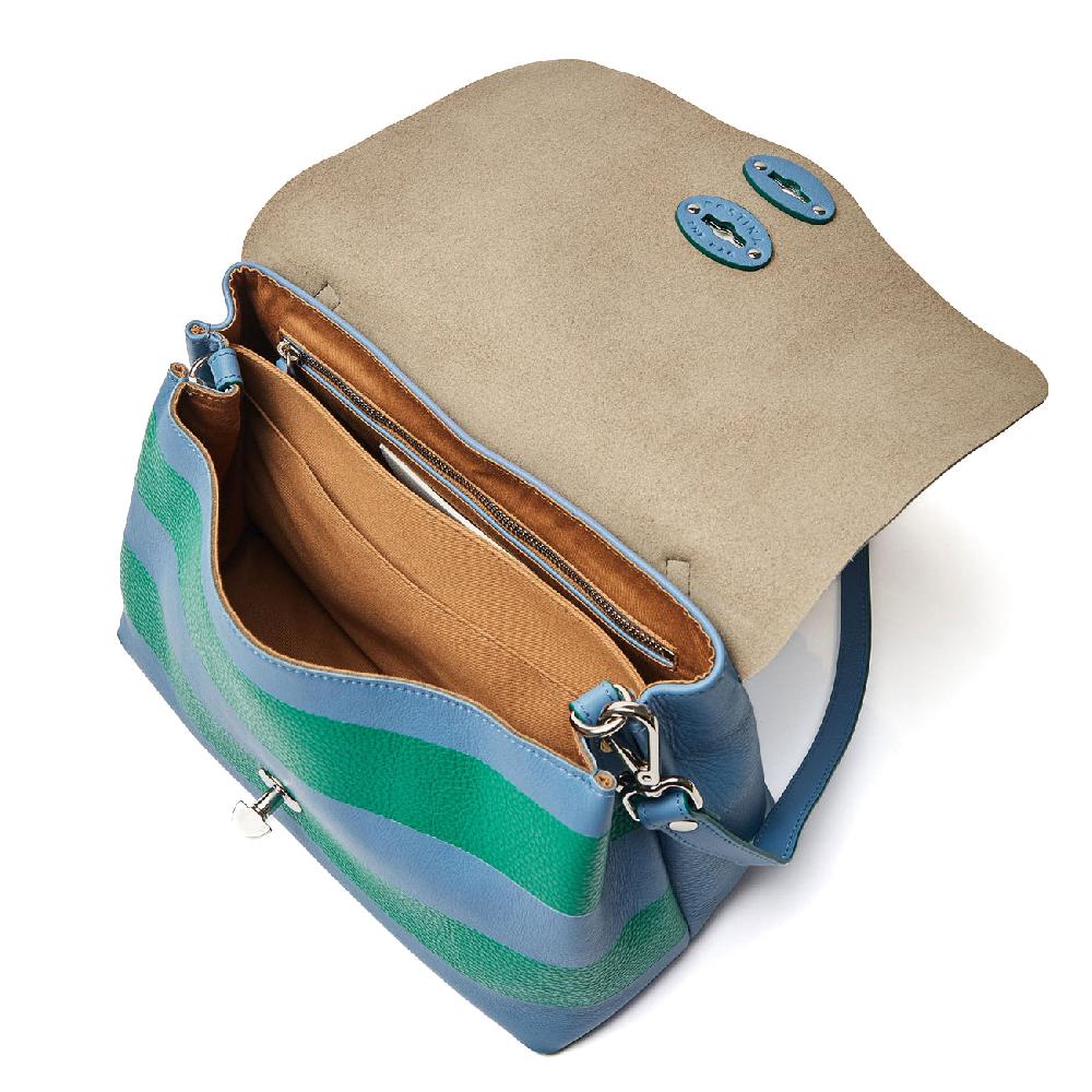 Zanellato BORSA POSTINA® SMALL IN PELLE MARTELLATA GREEN SMERALDO | Zanellato Sconto