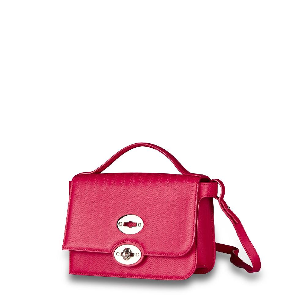 Zanellato BORSA ELLA UNICA IN PELLE STAMPATA ROSE FUCSIA | Zanellato Economico