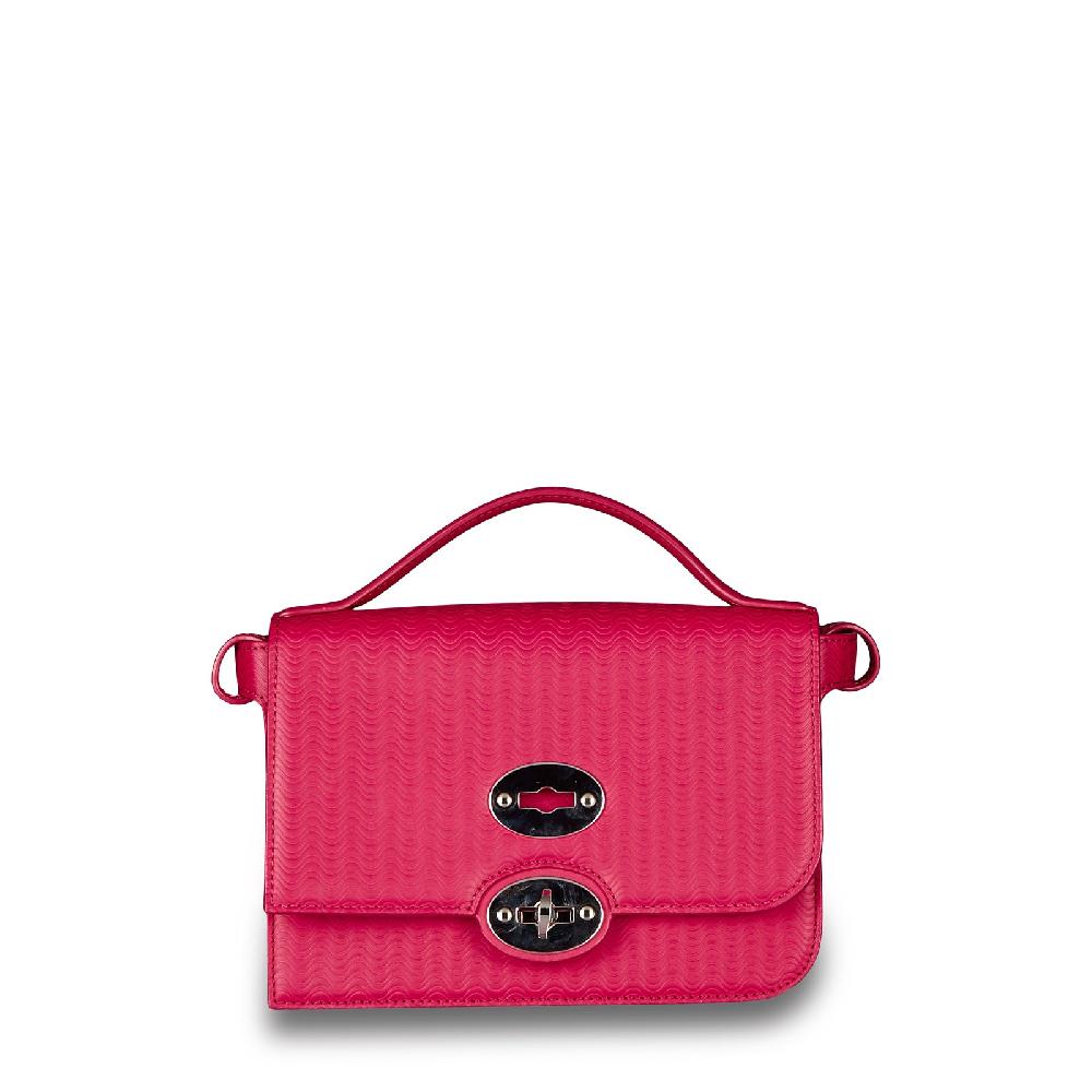 Zanellato BORSA ELLA UNICA IN PELLE STAMPATA ROSE FUCSIA | Zanellato Economico