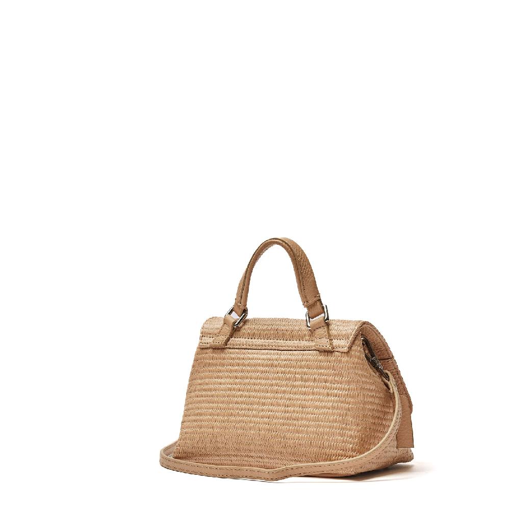 Zanellato BORSA POSTINA® BABY IN TESSUTO PAGLIA BEIGE AGAR AGAR | Zanellato Saldi Di Fabbrica