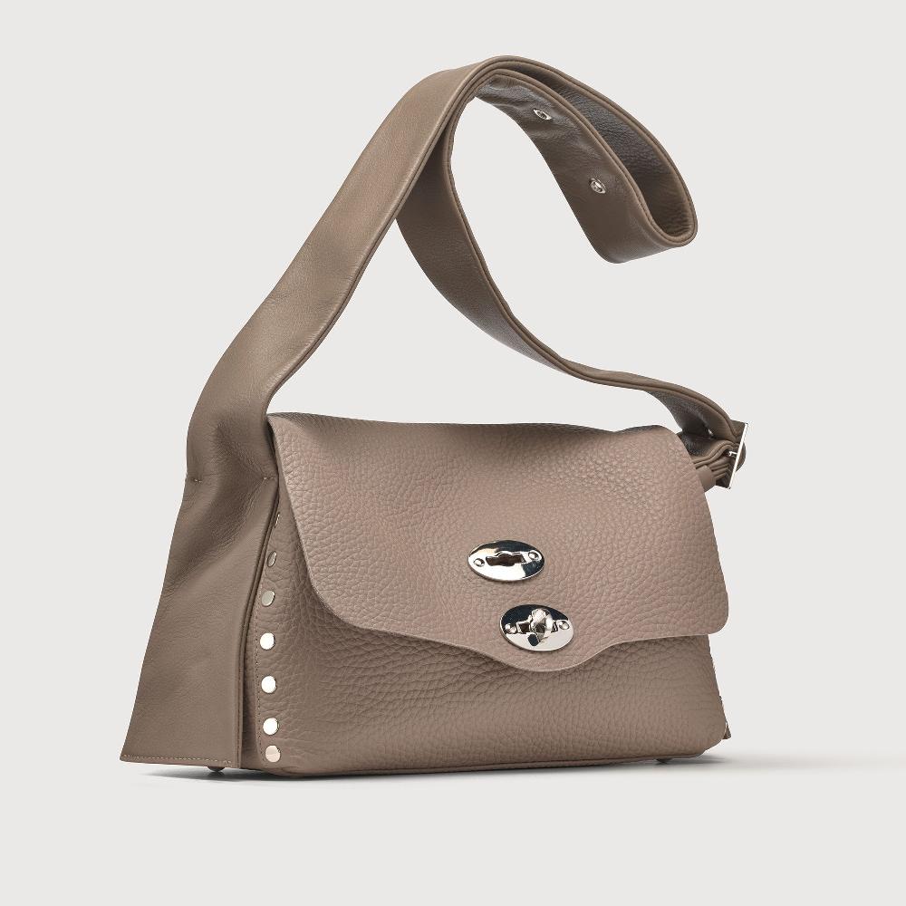 Zanellato BORSA POSTINA® SMALL IN PELLE MARTELLATA GREY CENERINO | Zanellato Negozio