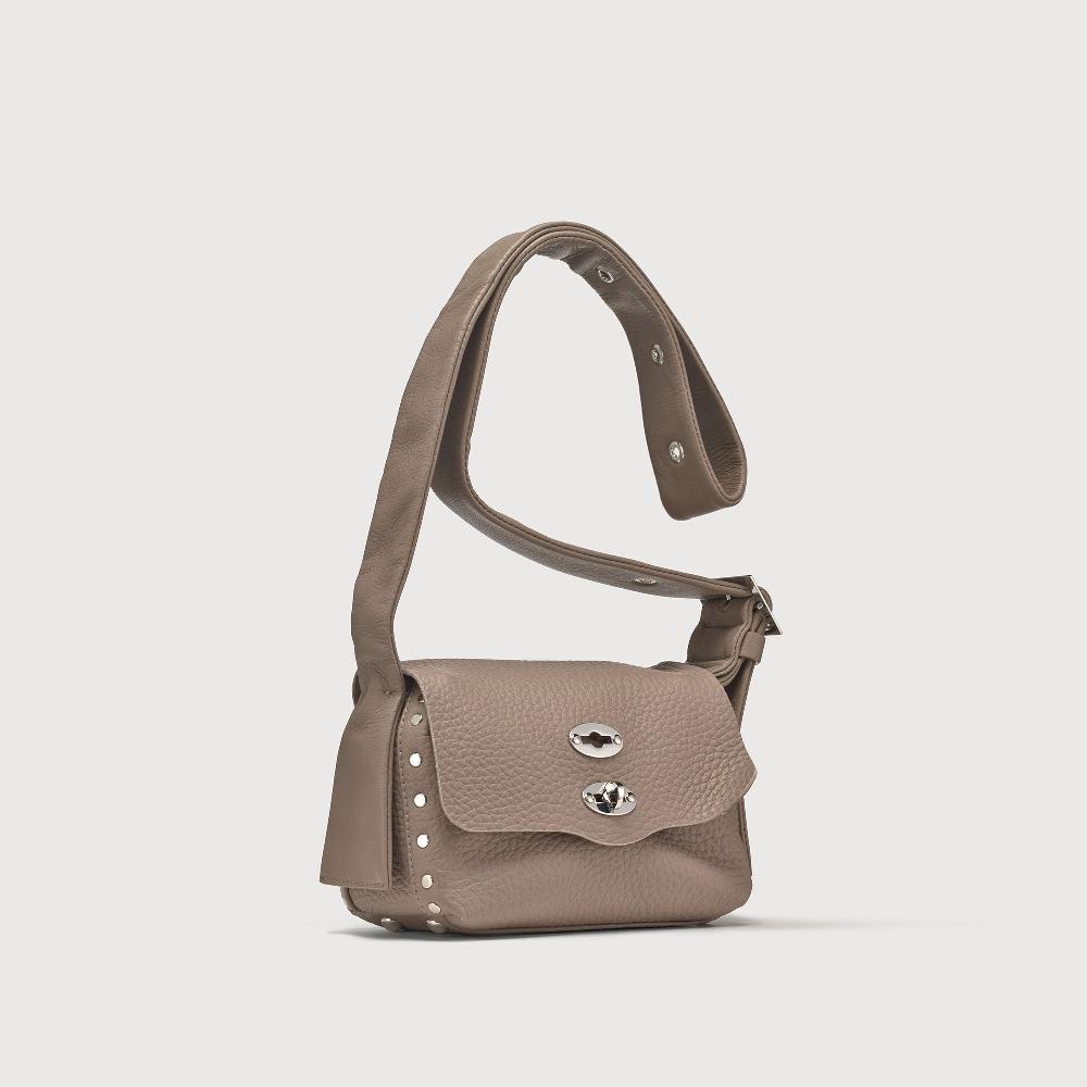 Zanellato BORSA POSTINA® BABY IN PELLE MARTELLATA GREY CENERINO | Zanellato In Saldo