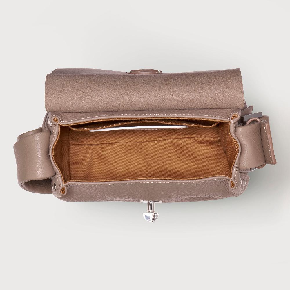Zanellato BORSA POSTINA® BABY IN PELLE MARTELLATA GREY CENERINO | Zanellato In Saldo