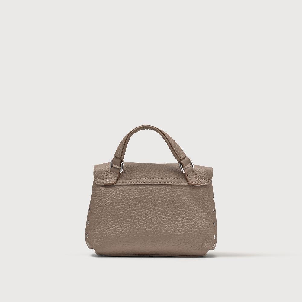 Zanellato BORSA POSTINA® BABY IN PELLE MARTELLATA GREY CENERINO | Zanellato Italy