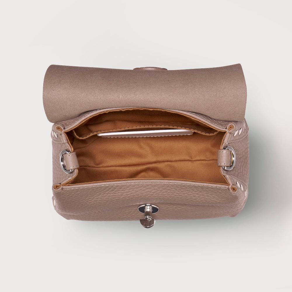 Zanellato BORSA POSTINA® BABY IN PELLE MARTELLATA GREY CENERINO | Zanellato Italy