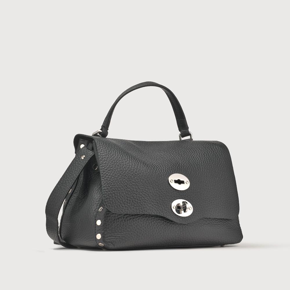 Zanellato BORSA POSTINA® SMALL IN PELLE MARTELLATA BLACK NERO | Zanellato Italia