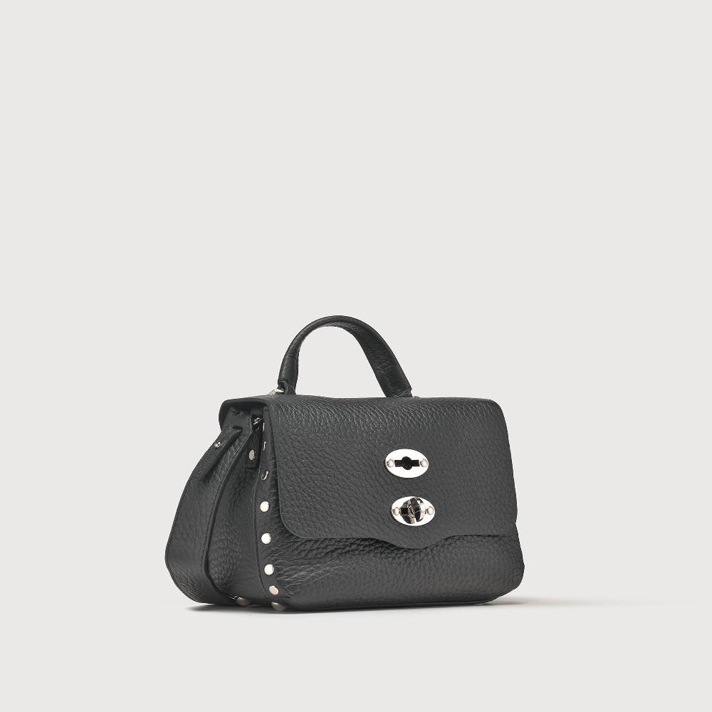 Zanellato BORSA POSTINA® BABY IN PELLE MARTELLATA BLACK NERO | Zanellato 2025