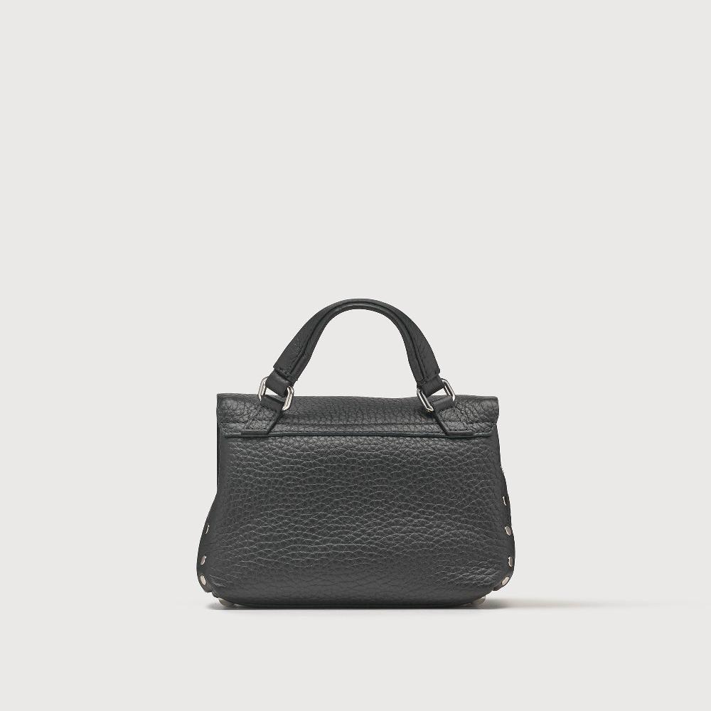 Zanellato BORSA POSTINA® BABY IN PELLE MARTELLATA BLACK NERO | Zanellato 2025