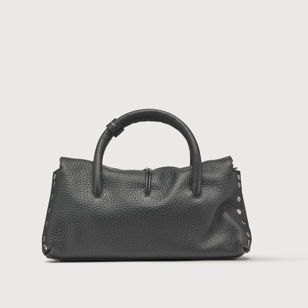 Zanellato BORSA DOTTA® SMALL IN PELLE MARTELLATA BLACK NERO | Zanellato In Linea