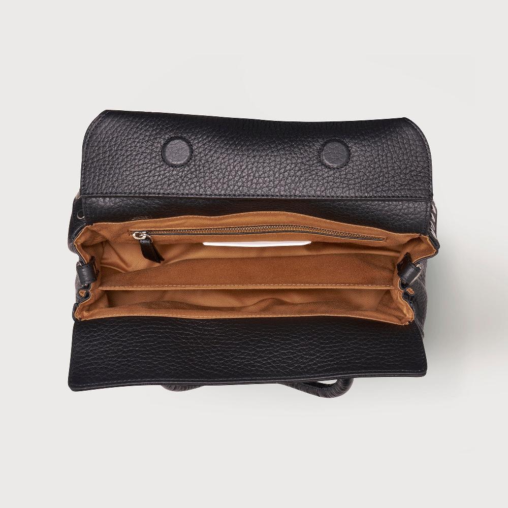 Zanellato BORSA DOTTA® SMALL IN PELLE MARTELLATA BLACK NERO | Zanellato In Linea