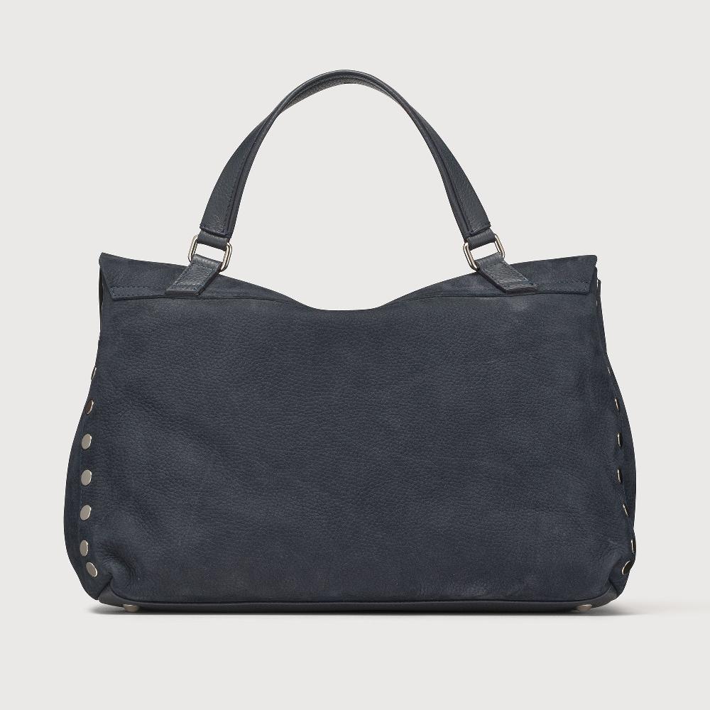 Zanellato BORSA POSTINA® MEDIUM IN PELLE NABUK BLUE NOTTE | Zanellato Enormi risparmi