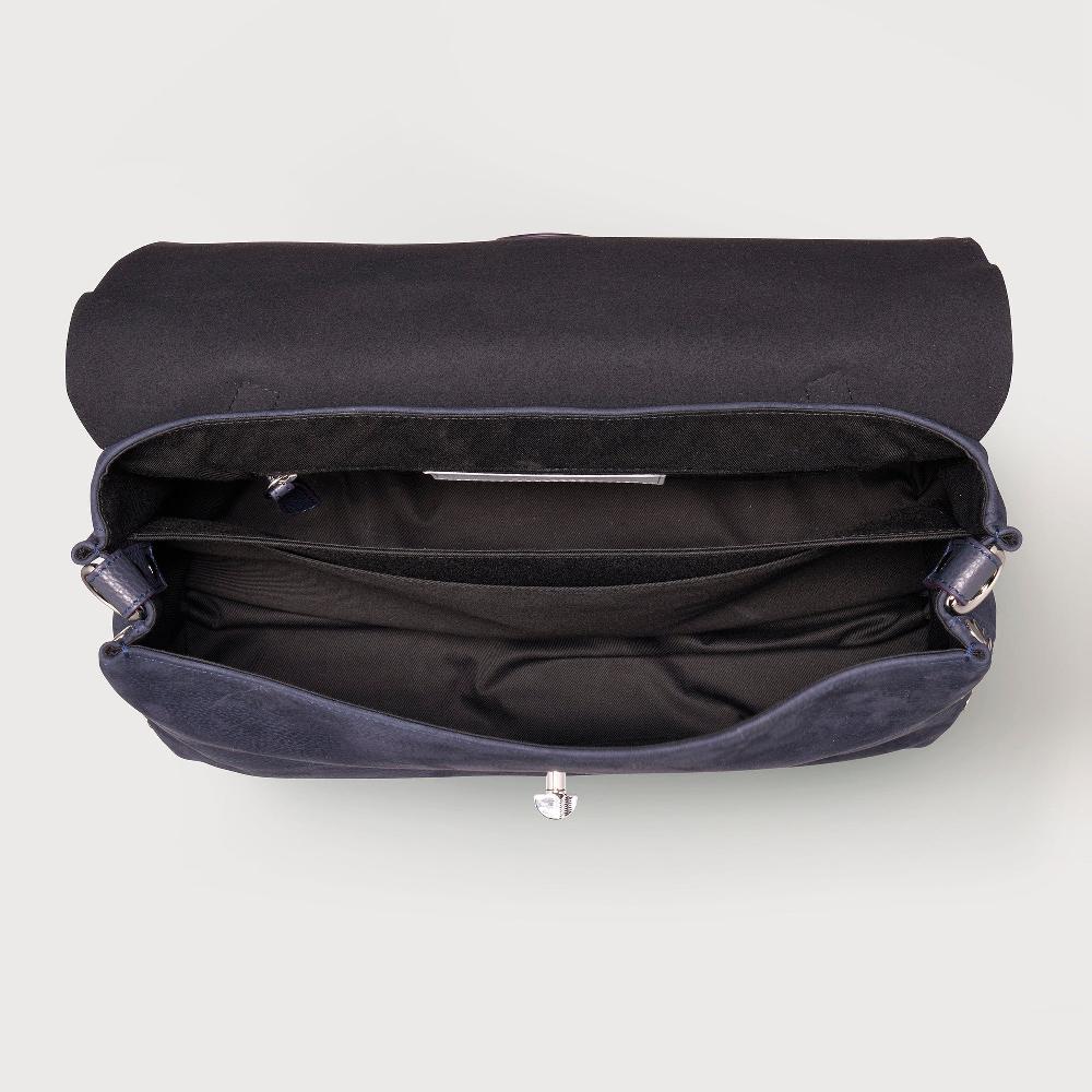 Zanellato BORSA POSTINA® MEDIUM IN PELLE NABUK BLUE NOTTE | Zanellato Enormi risparmi