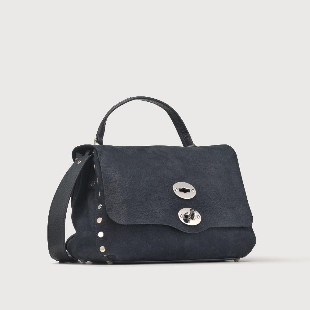 Zanellato BORSA POSTINA® SMALL IN PELLE NABUK BLUE NOTTE | Zanellato Qualità