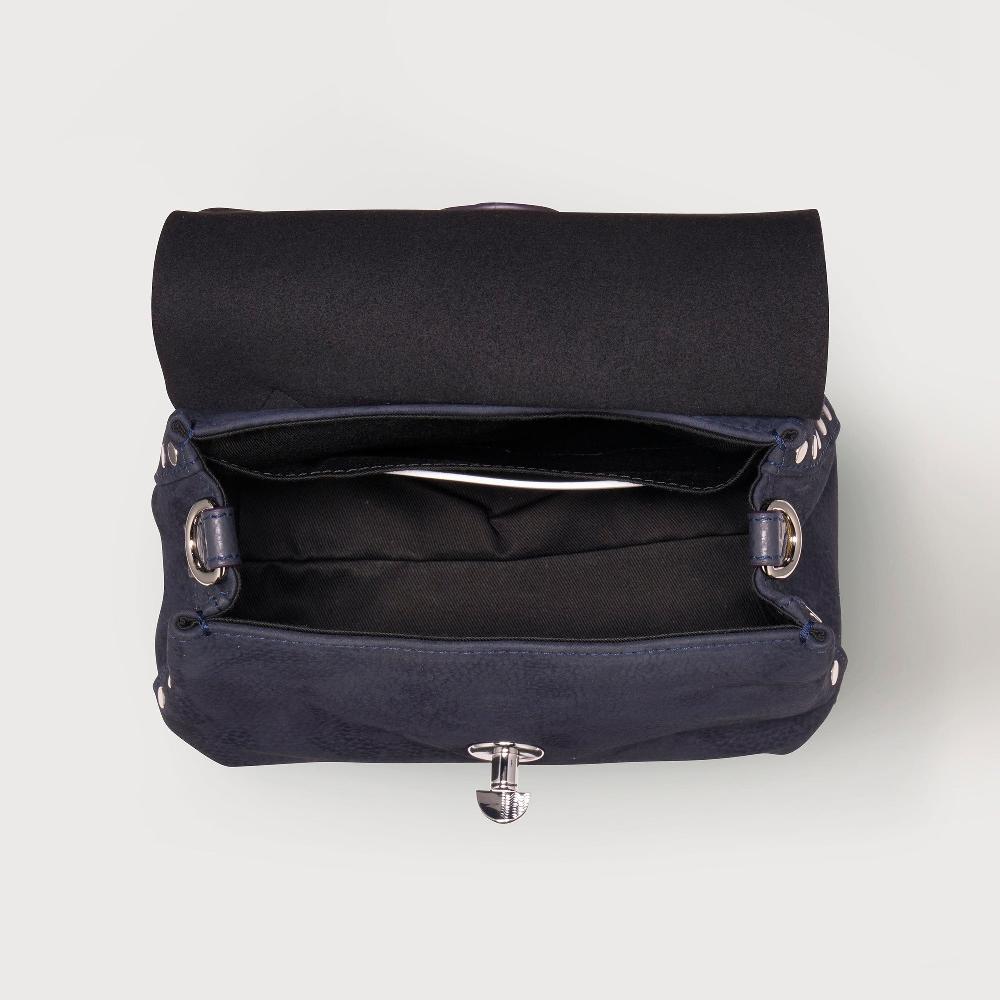Zanellato BORSA POSTINA® BABY IN PELLE NABUK BLUE NOTTE | Zanellato Vendita