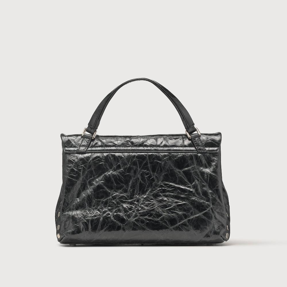 Zanellato BORSA POSTINA® SMALL IN PELLE SPAZZOLATA BLACK NERO | Zanellato Ritorno libero