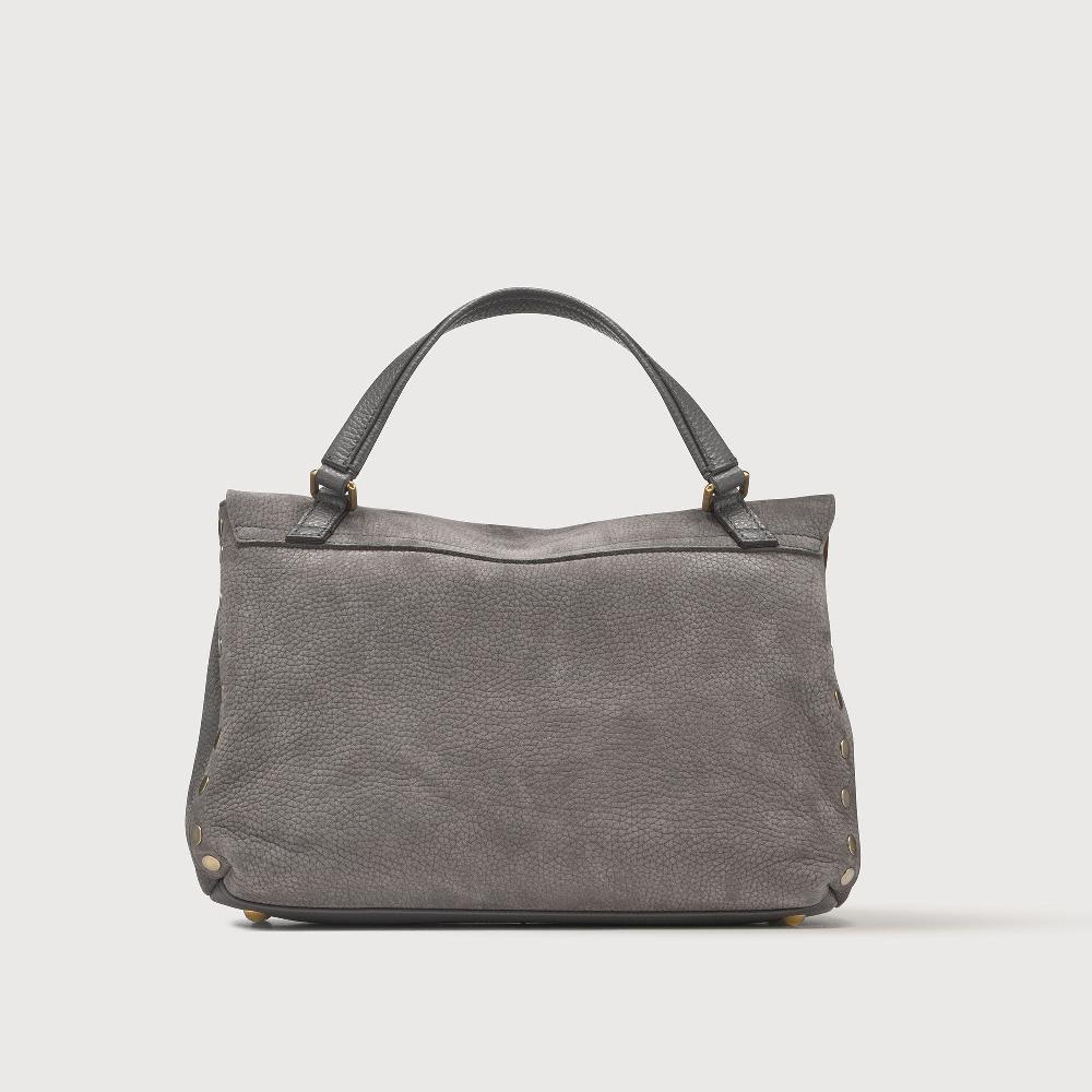 Zanellato BORSA POSTINA® SMALL IN PELLE MARTELLATA GREY FIAMMINGO | Zanellato Soddisfazione Garantita