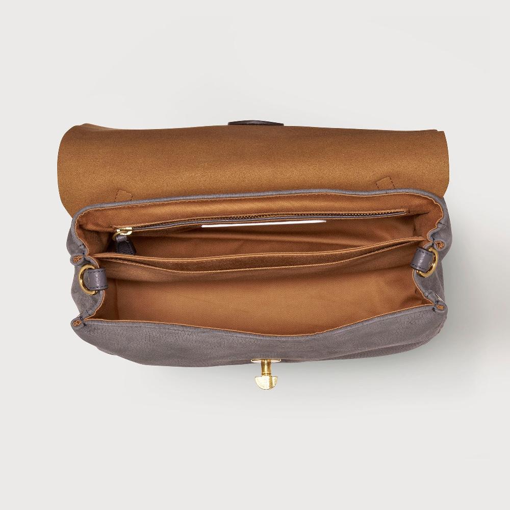 Zanellato BORSA POSTINA® SMALL IN PELLE MARTELLATA GREY FIAMMINGO | Zanellato Soddisfazione Garantita