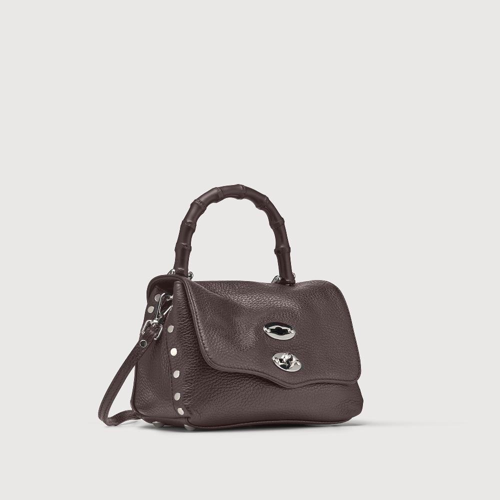 Zanellato BORSA POSTINA® BABY IN PELLE MARTELLATA BROWN MOCACCINO | Zanellato Qualità Garantita