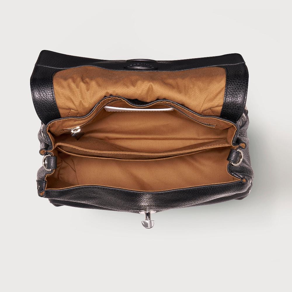 Zanellato BORSA POSTINA® SMALL IN PELLE MARTELLATA BLACK NERO | Zanellato Acquista Ora