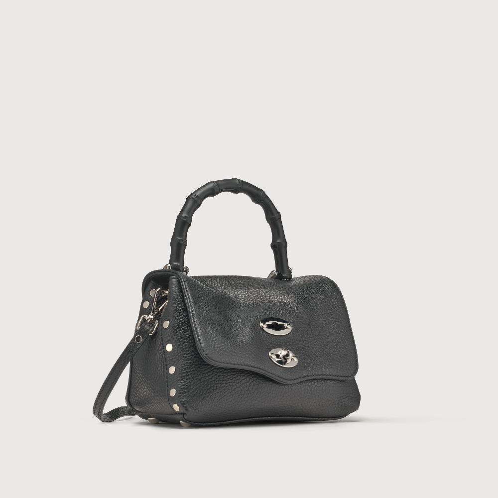 Zanellato BORSA POSTINA® BABY IN PELLE MARTELLATA BLACK NERO | Zanellato Consegna Veloce