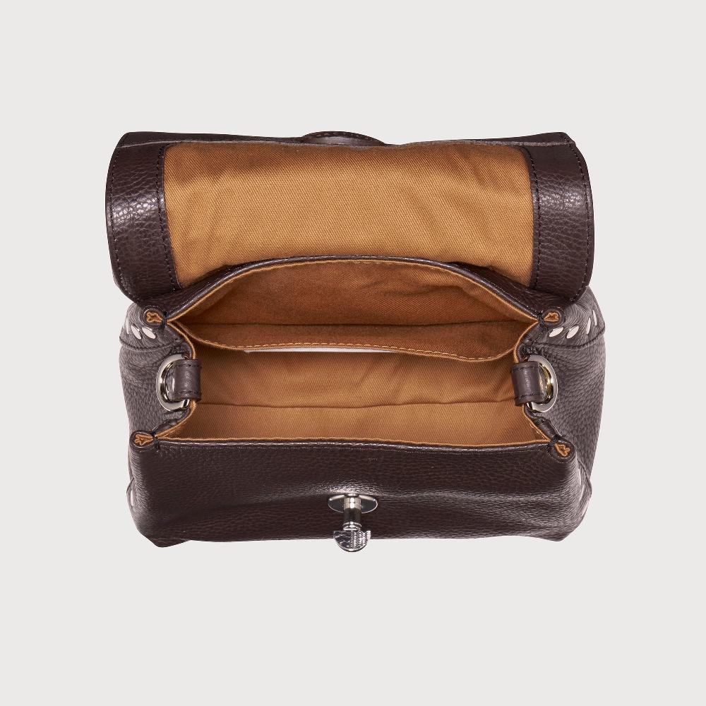 Zanellato BORSA POSTINA® BABY IN PELLE MARTELLATA BROWN MOCACCINO | Zanellato Affare Del Giorno