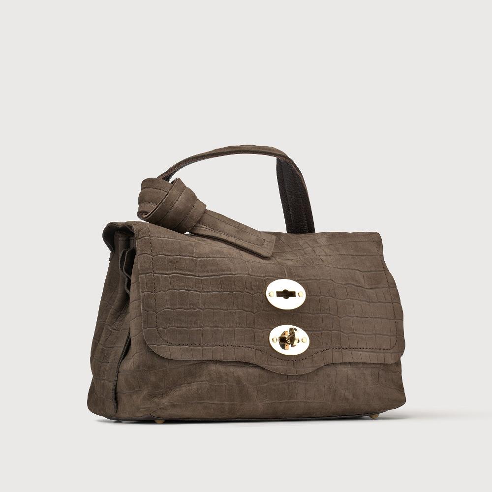 Zanellato BORSA POSTINA® SMALL IN PELLE NABUK BROWN FONDENTE | Zanellato Prezzo Ridotto