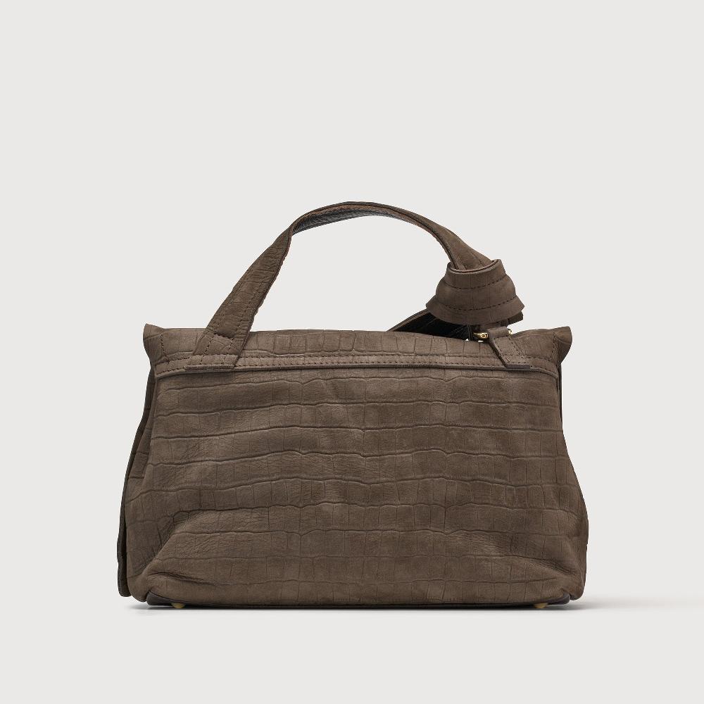 Zanellato BORSA POSTINA® SMALL IN PELLE NABUK BROWN FONDENTE | Zanellato Prezzo Ridotto