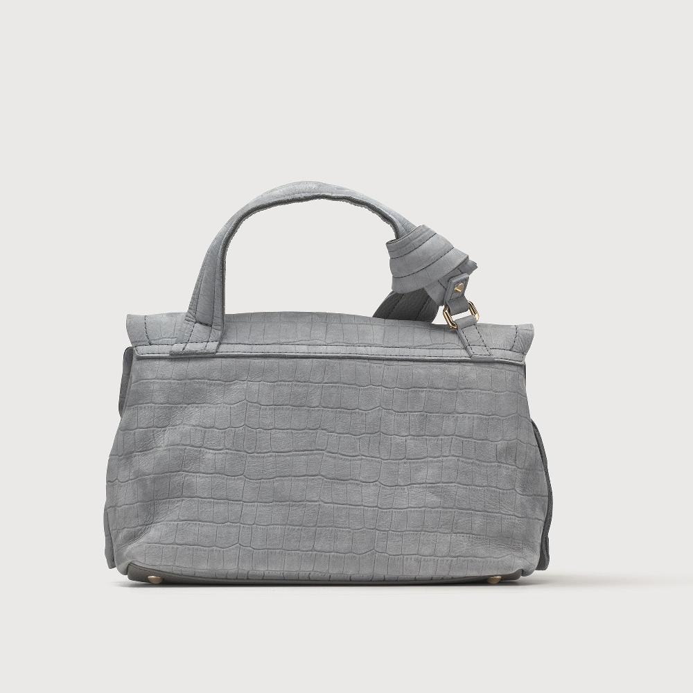 Zanellato BORSA POSTINA® SMALL IN PELLE NABUK GREY PIOGGIA | Zanellato Sottocosto