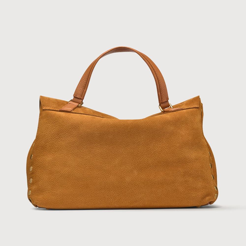 Zanellato BORSA POSTINA® MEDIUM IN PELLE NABUK BROWN BRANDY | Zanellato Novità