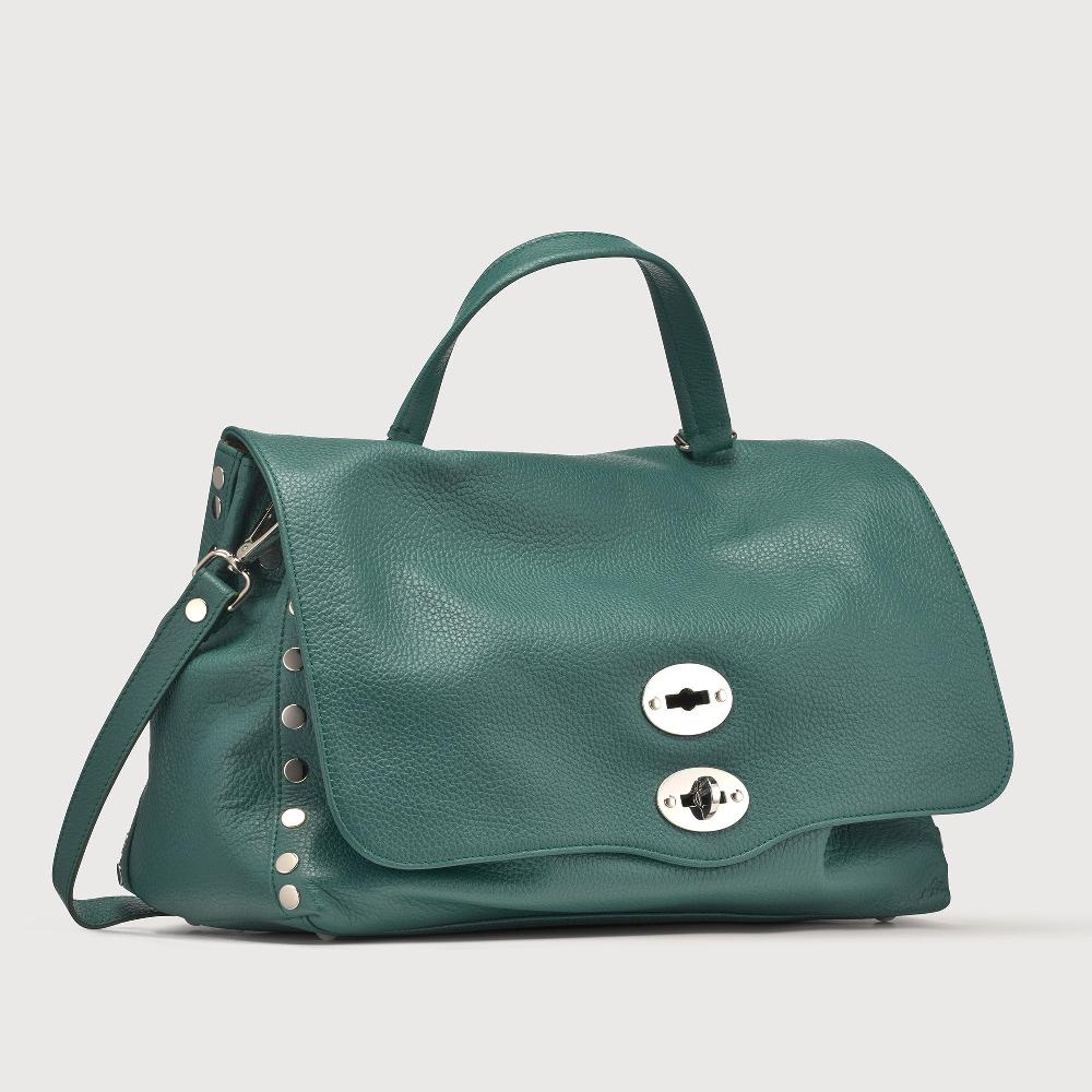 Zanellato BORSA POSTINA® MEDIUM IN PELLE MARTELLATA GREEN ACCA | Zanellato Economico