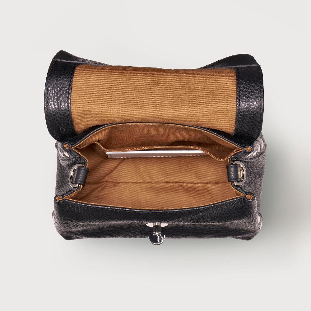 Zanellato BORSA POSTINA® BABY IN PELLE MARTELLATA BLACK NERO | Zanellato Outlet
