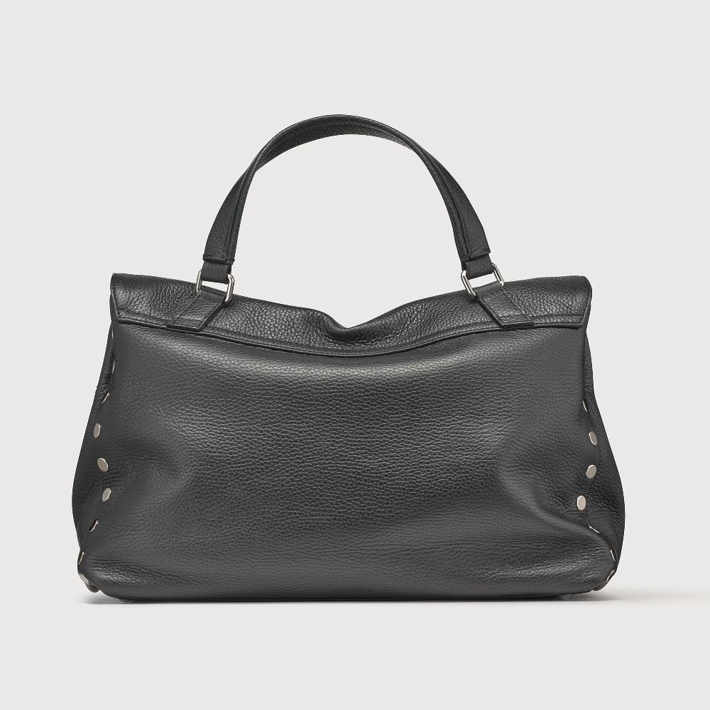 Zanellato BORSA POSTINA® MEDIUM IN PELLE MARTELLATA BLACK NERO | Zanellato Trasporto libero internazionale