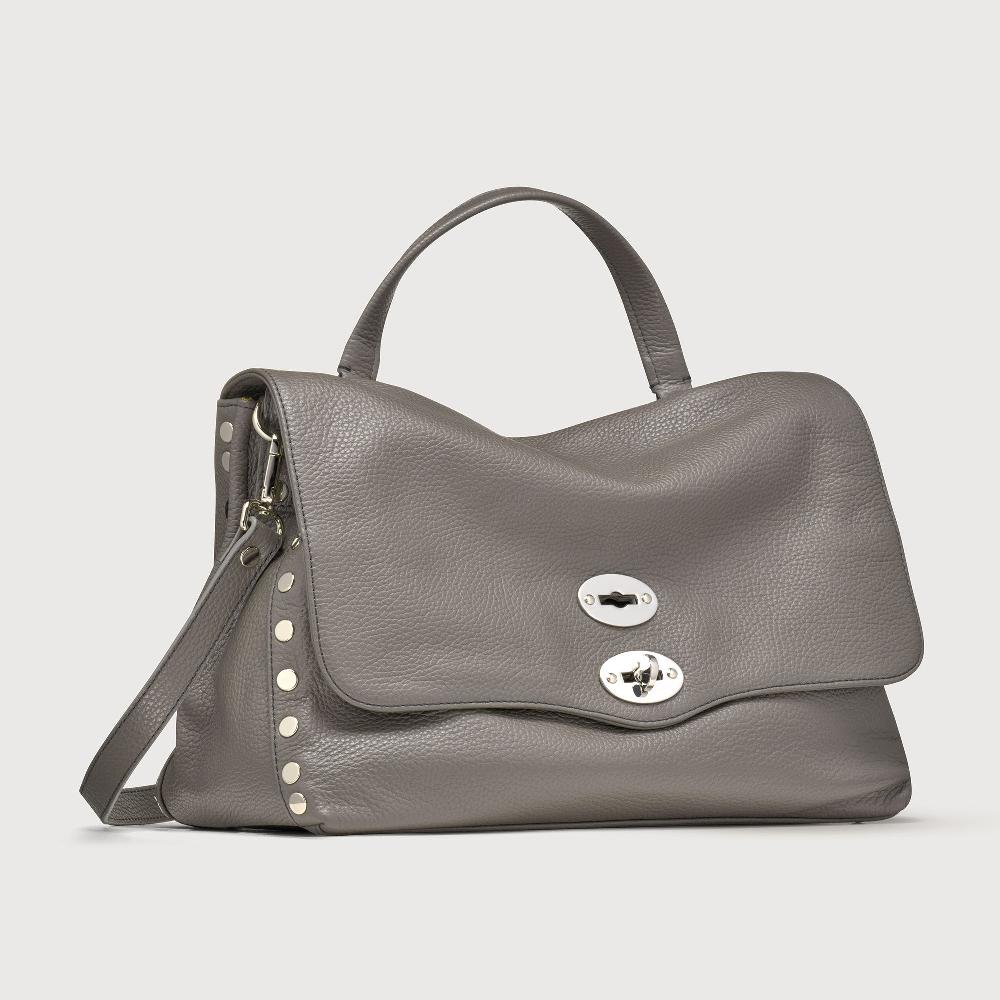 Zanellato BORSA POSTINA® MEDIUM IN PELLE MARTELLATA GREY MONTEBIANCO | Zanellato Vendita Economica