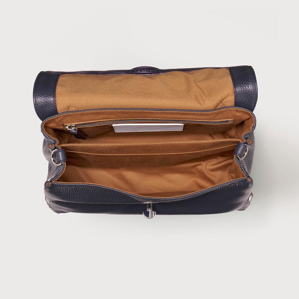 Zanellato BORSA POSTINA® SMALL IN PELLE MARTELLATA DARK NAVY | Zanellato Vendite Flash