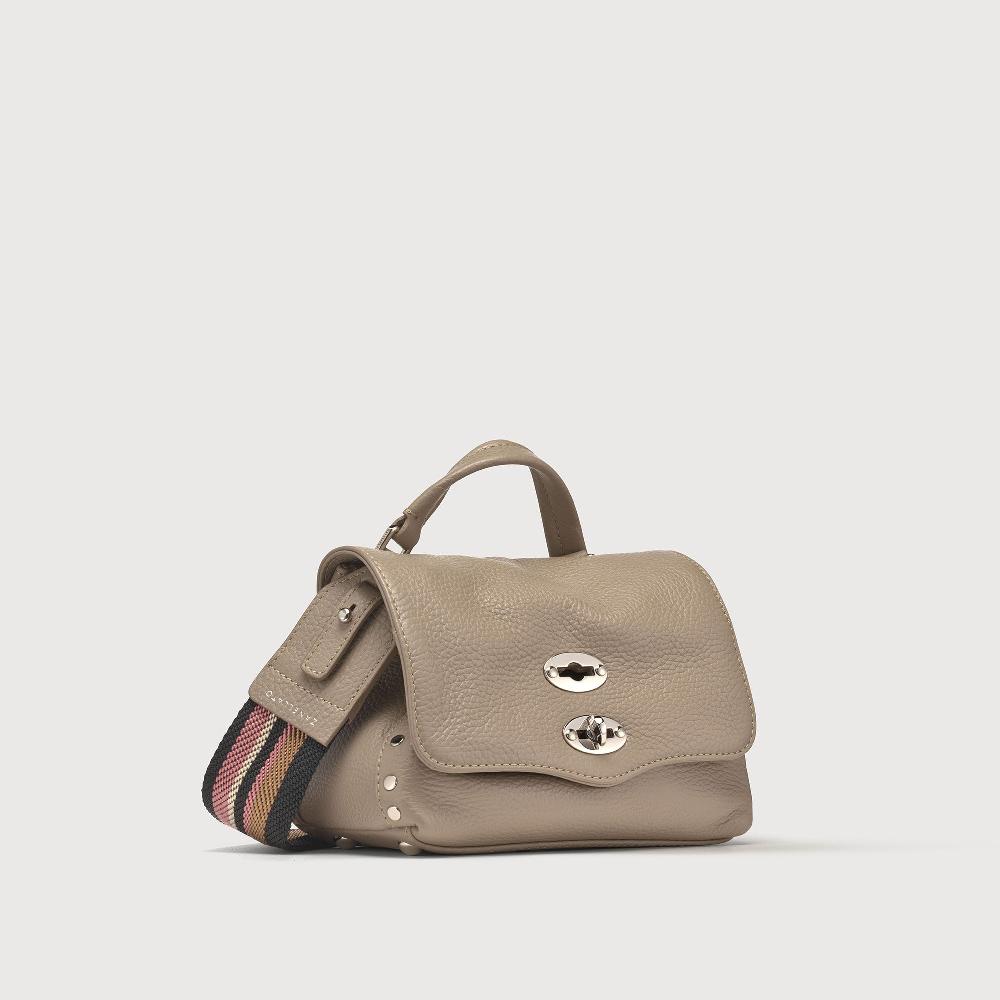 Zanellato BORSA POSTINA® BABY IN PELLE MARTELLATA GREY CRETA | Zanellato Moda