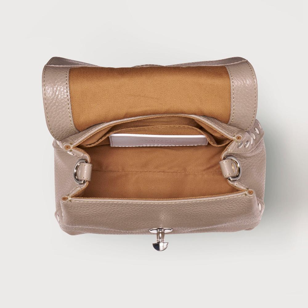 Zanellato BORSA POSTINA® BABY IN PELLE MARTELLATA GREY CRETA | Zanellato Moda