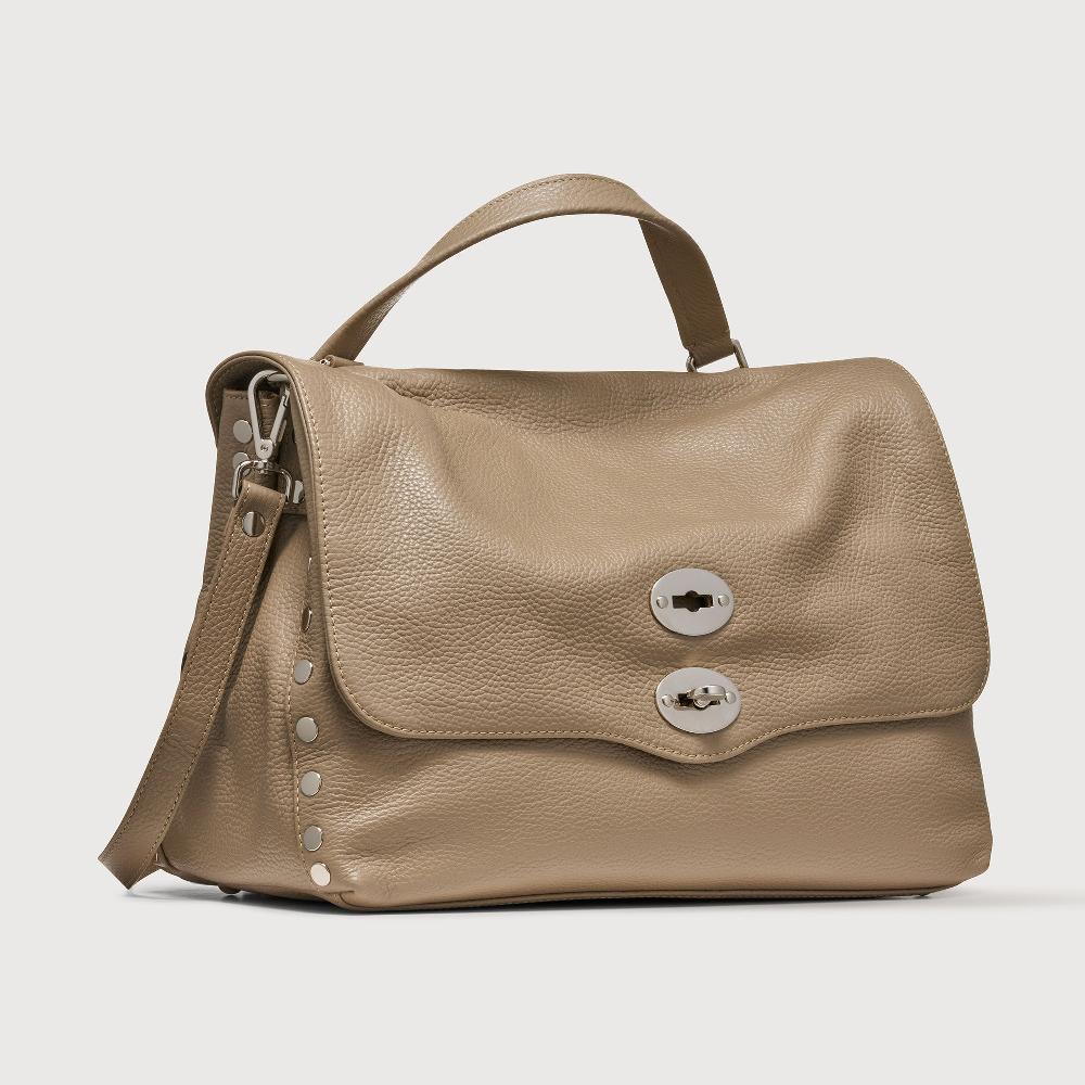 Zanellato BORSA POSTINA® MEDIUM IN PELLE MARTELLATA GREY CRETA | Zanellato Italy