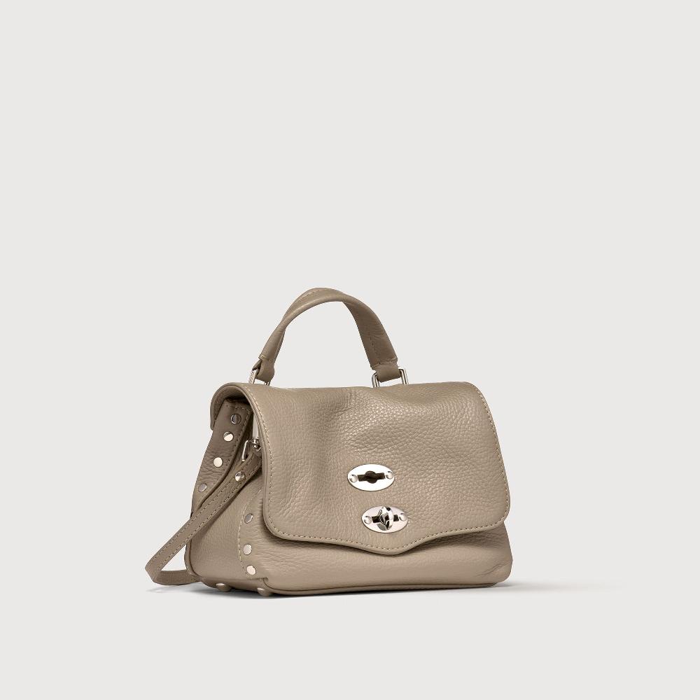 Zanellato BORSA POSTINA® BABY IN PELLE MARTELLATA GREY CRETA | Zanellato Italia