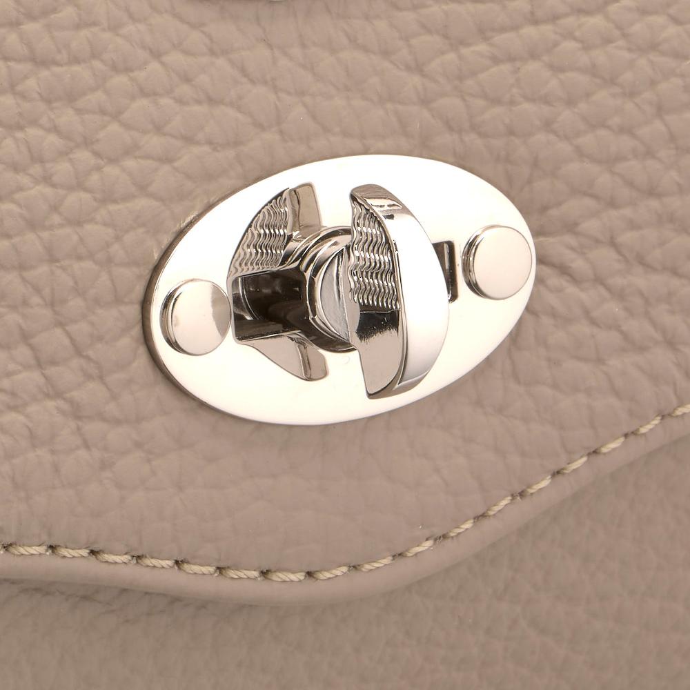 Zanellato BORSA POSTINA® BABY IN PELLE MARTELLATA GREY CRETA | Zanellato Italia