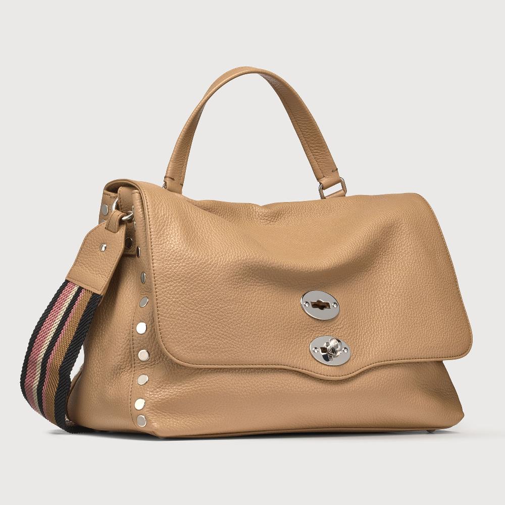 Zanellato BORSA POSTINA® MEDIUM IN PELLE MARTELLATA BROWN CAPPUCCINO | Zanellato 2025